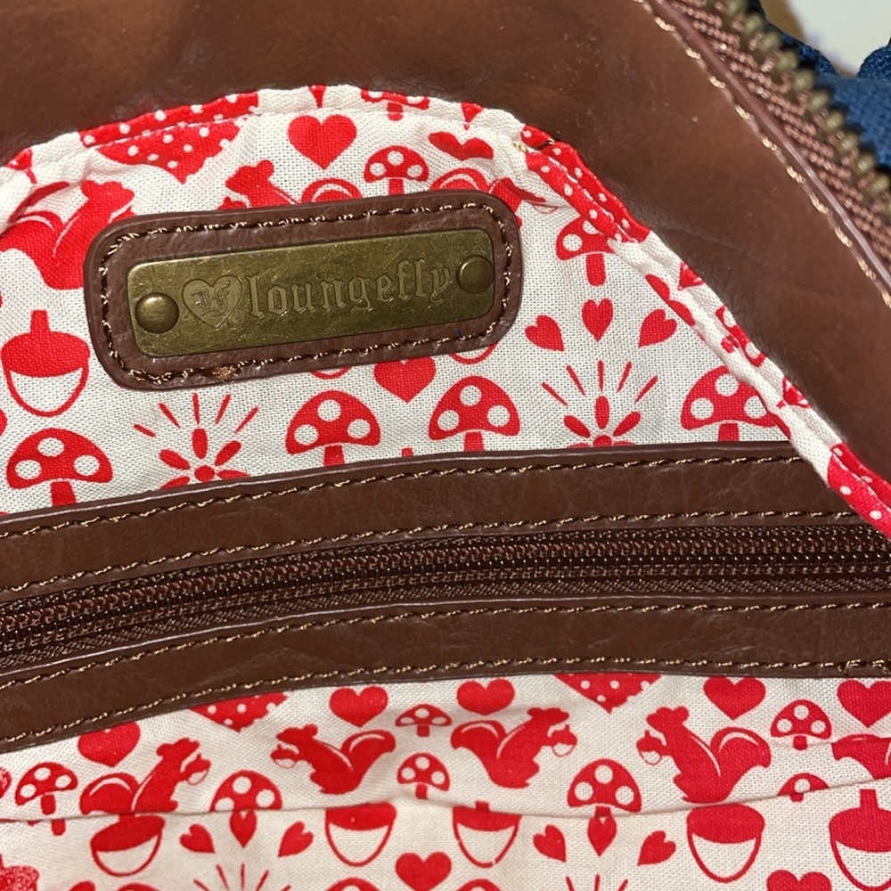LOUNGEFLY Purse Gnome Themed with Leather Trim - Picture 7 of 8